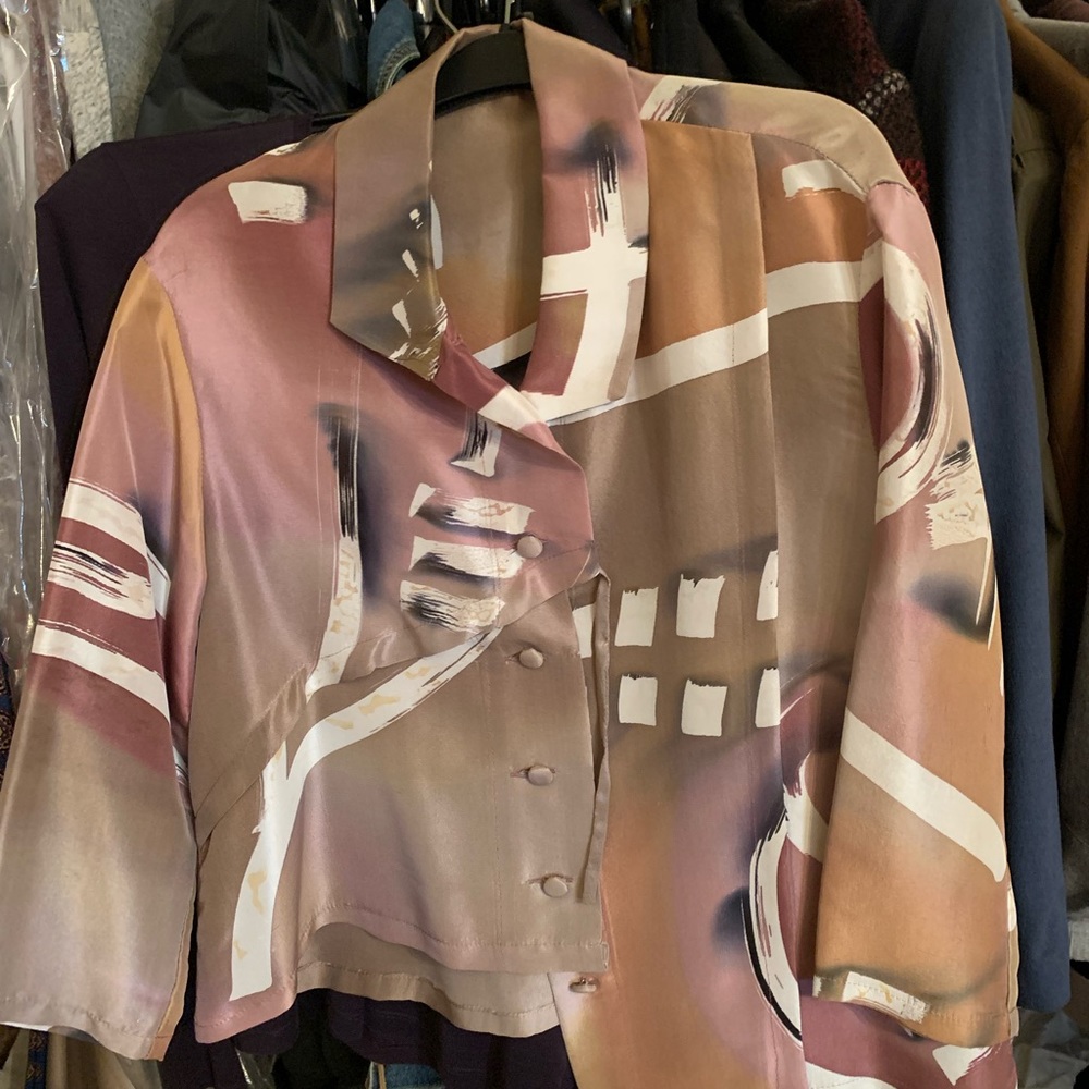 One-of-a-kind handmade silk blouse or jacket